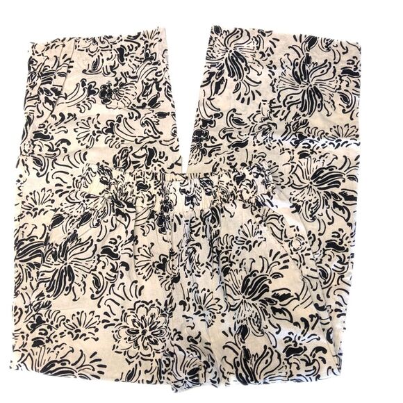 Christian Siriano New York linen/rayon wide leg cream & black pants XS - Picture 2 of 7